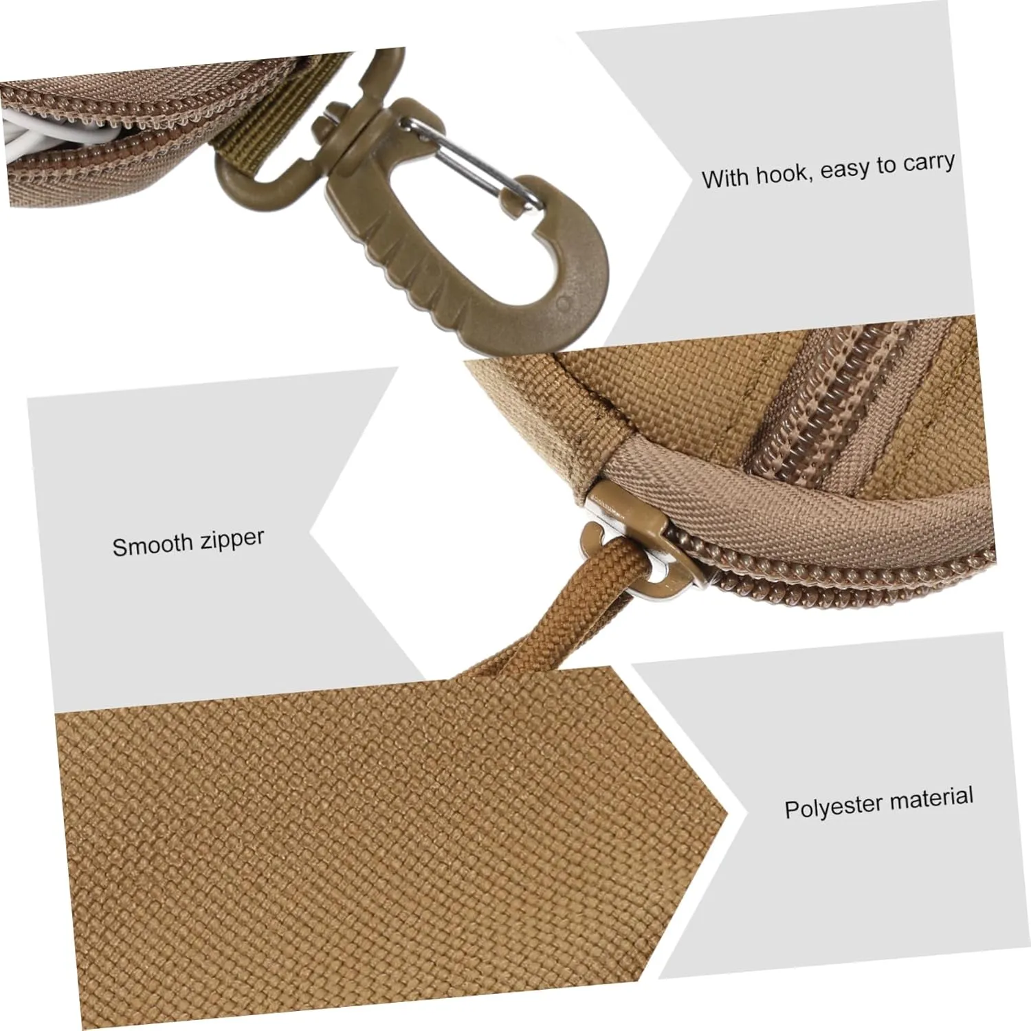 Utility Purse Hanging Storage Pouch for Belt Backpack Travel Waist Bag Organizer for Men Multi use Gadget Pouch for Hiking Camping Tool Phone