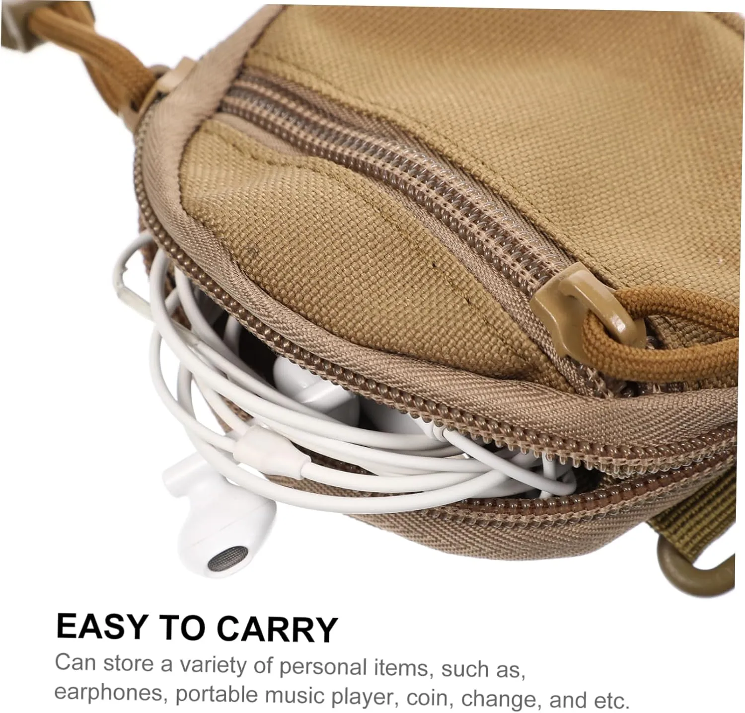 Utility Purse Hanging Storage Pouch for Belt Backpack Travel Waist Bag Organizer for Men Multi use Gadget Pouch for Hiking Camping Tool Phone