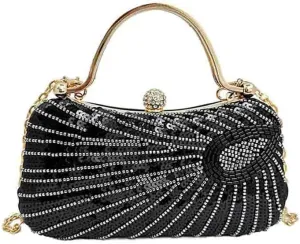Vintage Peacock Feather Beaded Sequin Evening Bag, Sparkly Handbag for Party Wedding Cocktail, Luxury Diamond Clutch Purse/2245