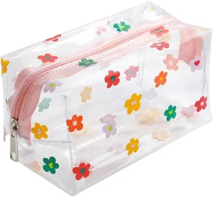 Waterproof Clear Cosmetic Bag For Travel Portable Makeup Organized Cartoon Storage Bag Women's Toiletry Pouches