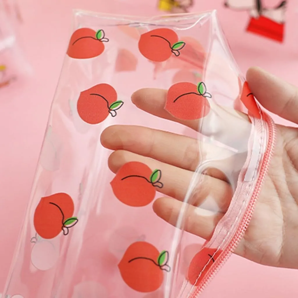 Waterproof Clear Cosmetic Bag For Travel Portable Makeup Organized Cartoon Storage Bag Women's Toiletry Pouches