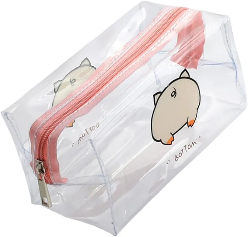 Waterproof Clear Cosmetic Bag For Travel Portable Makeup Organized Cartoon Storage Bag Women's Toiletry Pouches