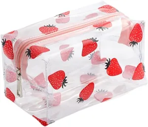 Waterproof Clear Cosmetic Bag For Travel Portable Makeup Organized Cartoon Storage Bag Women's Toiletry Pouches