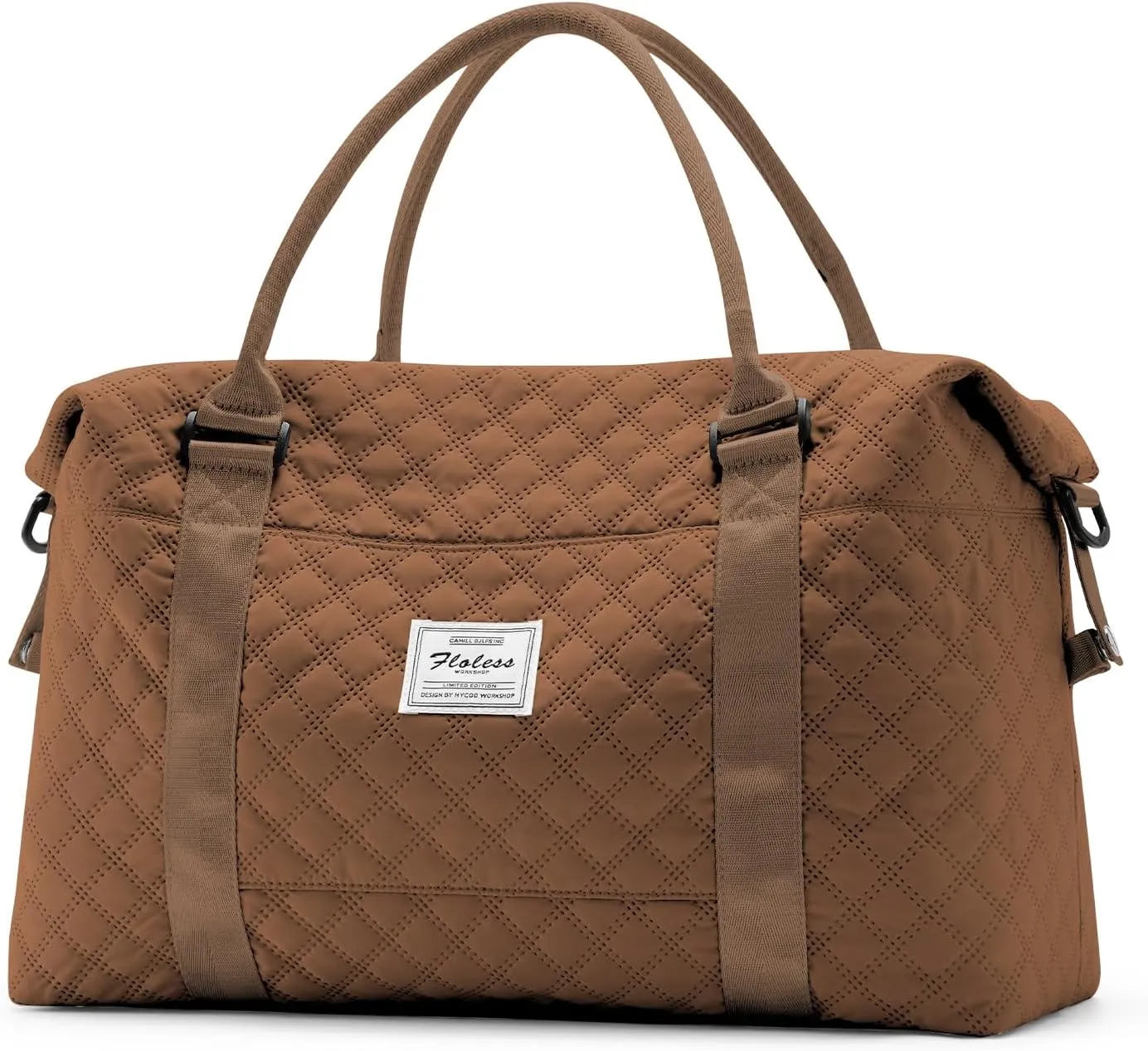 Weekender Bags for Women, Travel Duffel Overnight Carry on Bag with Toiletry Bag&Wet Pocket,Sugar Brown