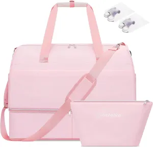 Weekender Bags for Women,Extra large 66L Expandable Travel Duffel Bag with Shoe Compartment,Overnight Bag with USB Charging, Waterproof Pocket,Carry On Backpack for Gym,Hospital,Beach