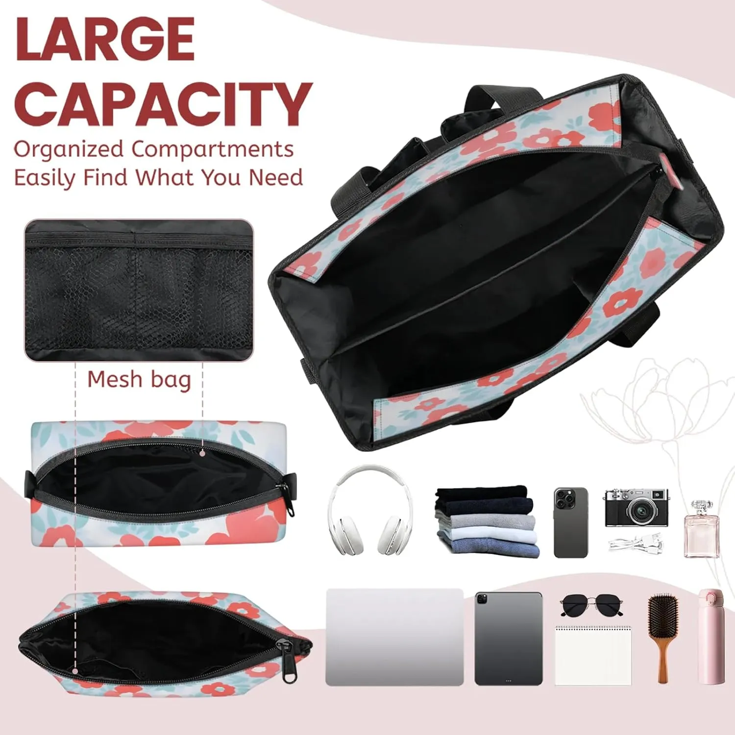 Women Fashion Tote Bag Wallet Shoulder Bags Set 3PCS Top Handle Satchel Purse Large Zippered Handbag Daily Use