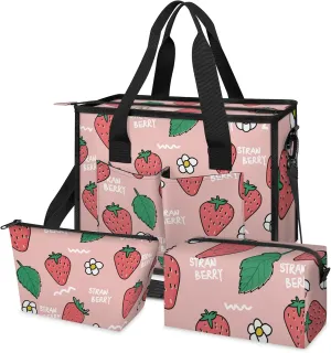 Women Fashion Tote Bag Wallet Shoulder Bags Set 3PCS Top Handle Satchel Purse Large Zippered Handbag Daily Use