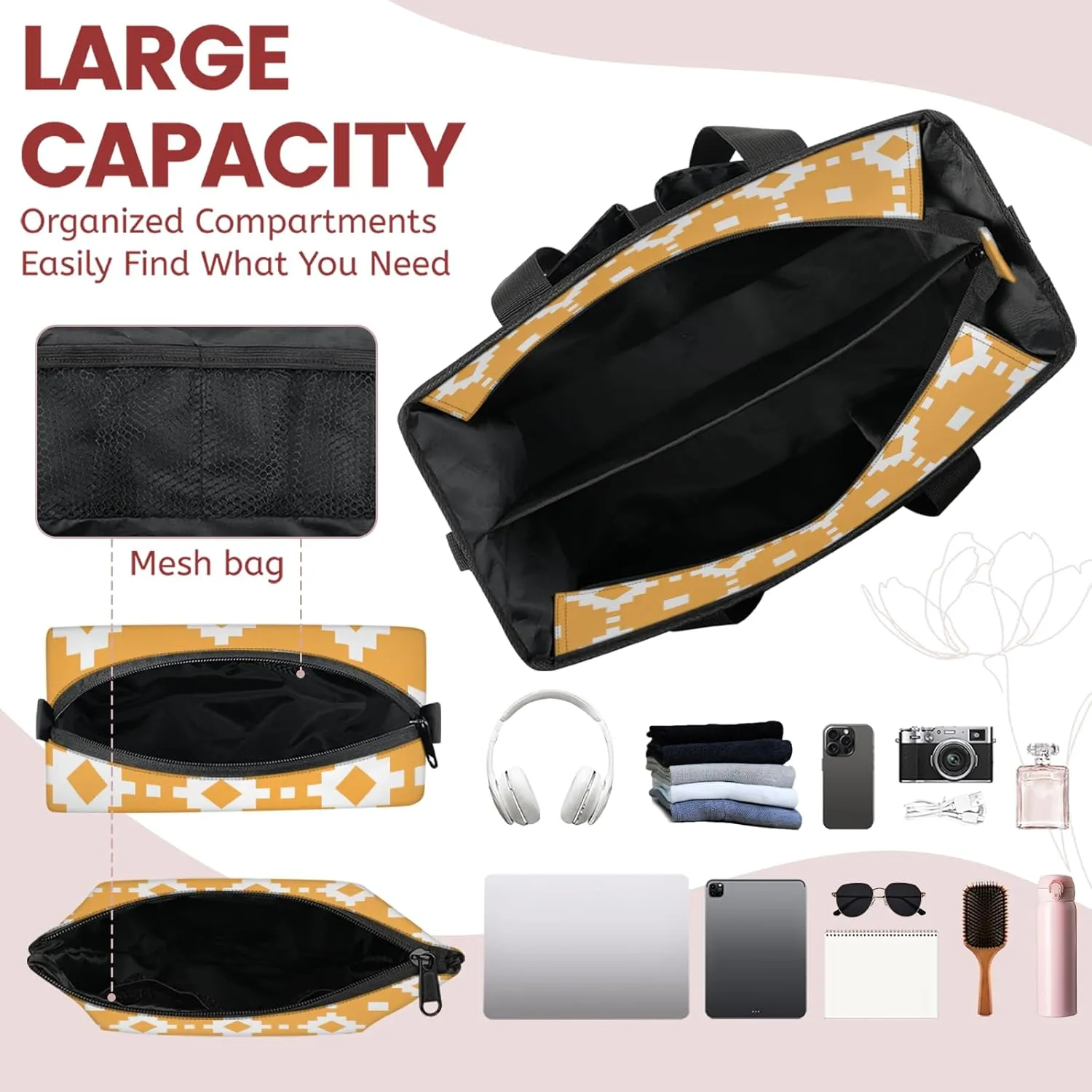 Women Fashion Tote Bag Wallet Shoulder Bags Set 3PCS Top Handle Satchel Purse Large Zippered Handbag Daily Use