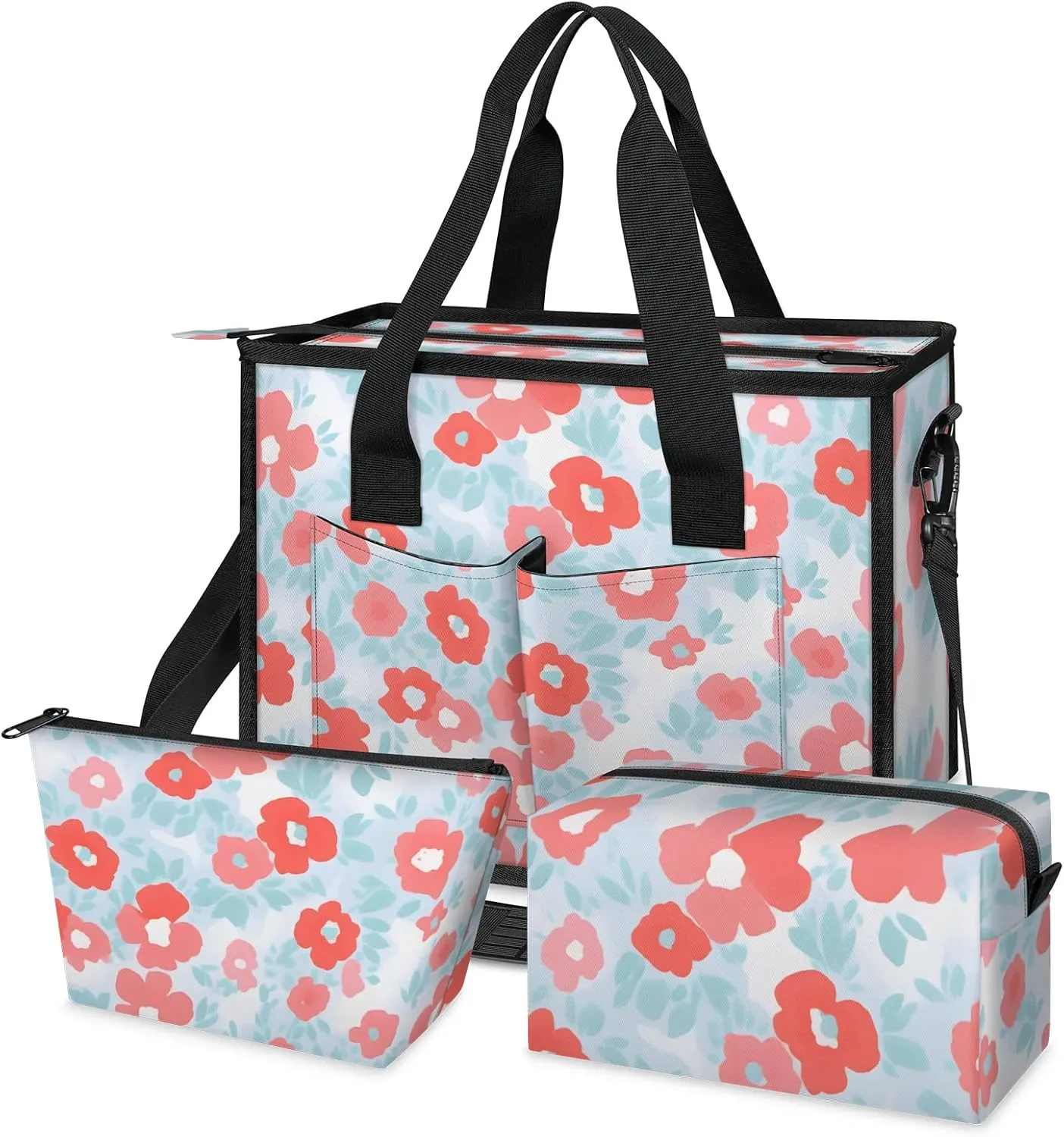 Women Fashion Tote Bag Wallet Shoulder Bags Set 3PCS Top Handle Satchel Purse Large Zippered Handbag Daily Use