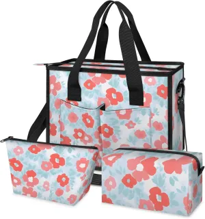 Women Fashion Tote Bag Wallet Shoulder Bags Set 3PCS Top Handle Satchel Purse Large Zippered Handbag Daily Use