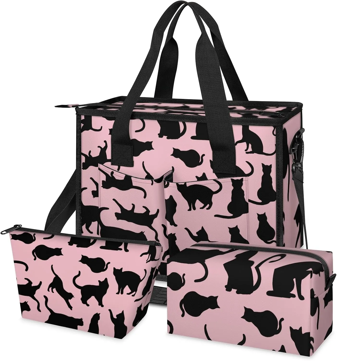 Women Fashion Tote Bag Wallet Shoulder Bags Set 3PCS Top Handle Satchel Purse Large Zippered Handbag Daily Use