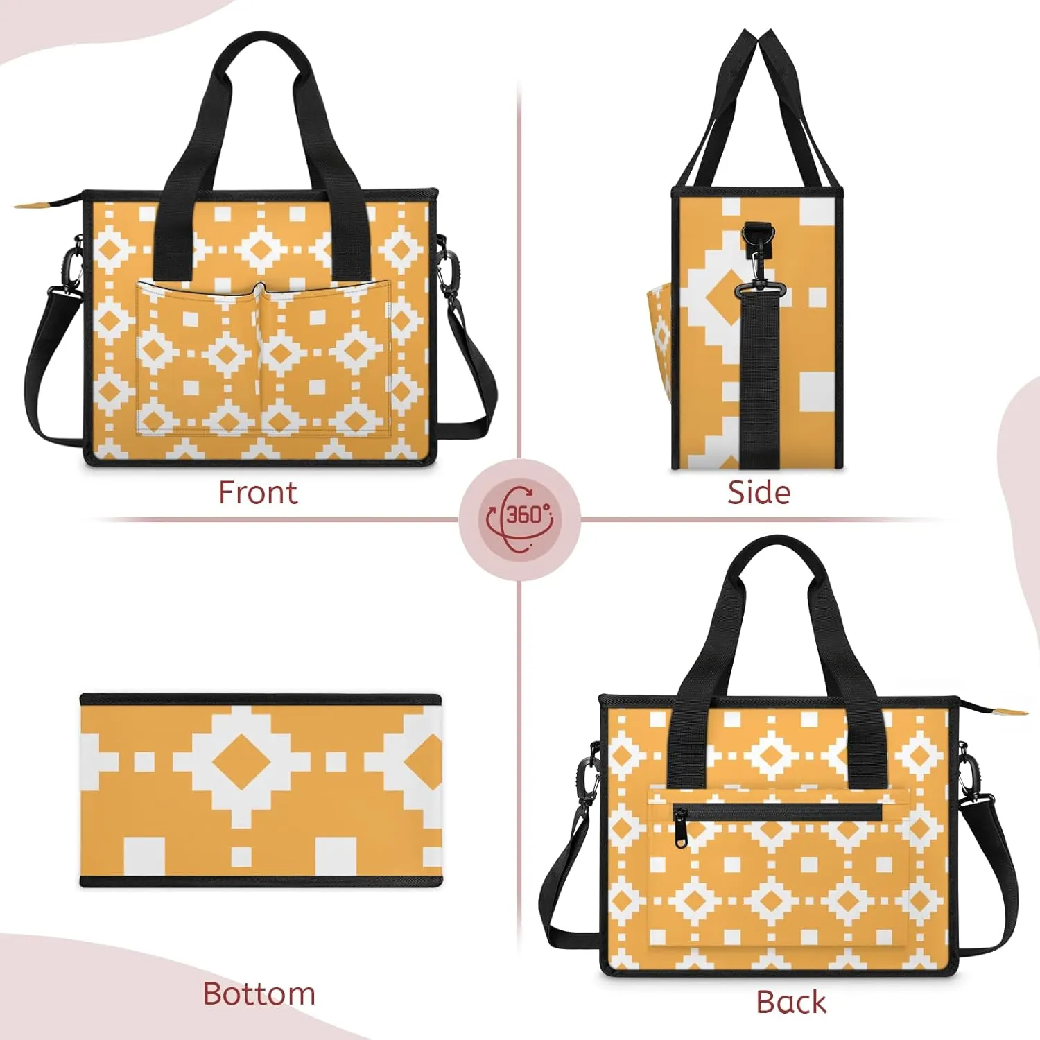 Women Fashion Tote Bag Wallet Shoulder Bags Set 3PCS Top Handle Satchel Purse Large Zippered Handbag Daily Use