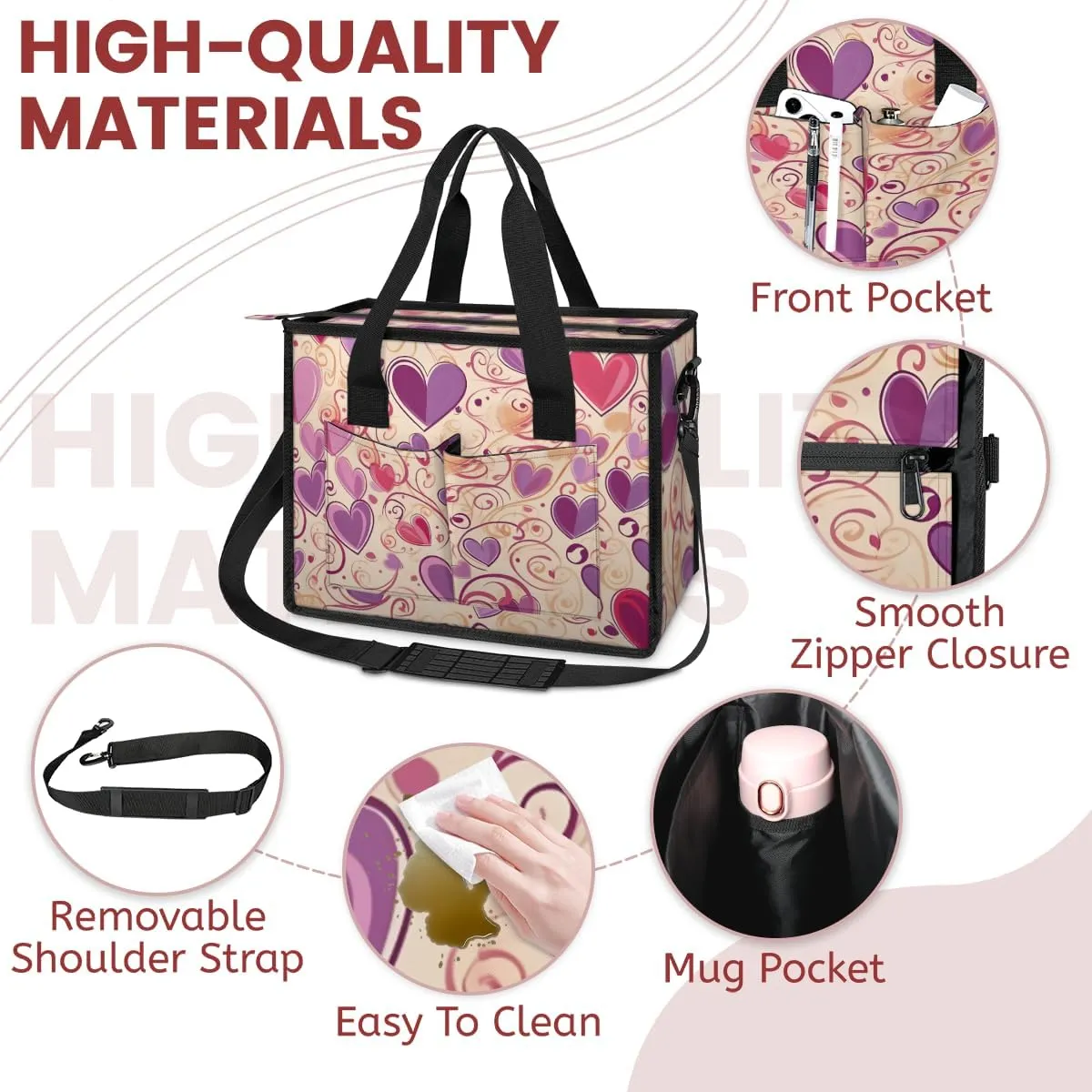 Women Fashion Tote Bag Wallet Shoulder Bags Set 3PCS Top Handle Satchel Purse Large Zippered Handbag Daily Use