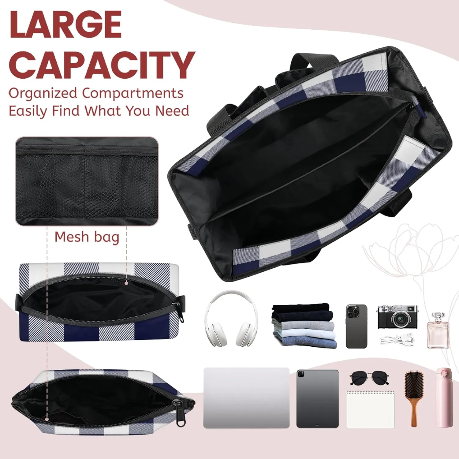 Women Fashion Tote Bag Wallet Shoulder Bags Set 3PCS Top Handle Satchel Purse Large Zippered Handbag Daily Use