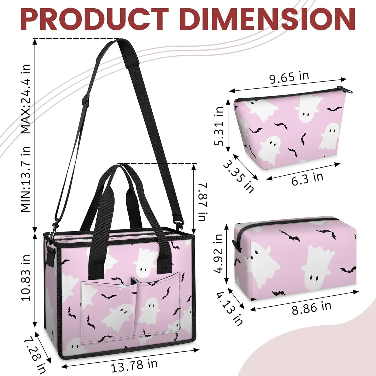 Women Fashion Tote Bag Wallet Shoulder Bags Set 3PCS Top Handle Satchel Purse Large Zippered Handbag Daily Use