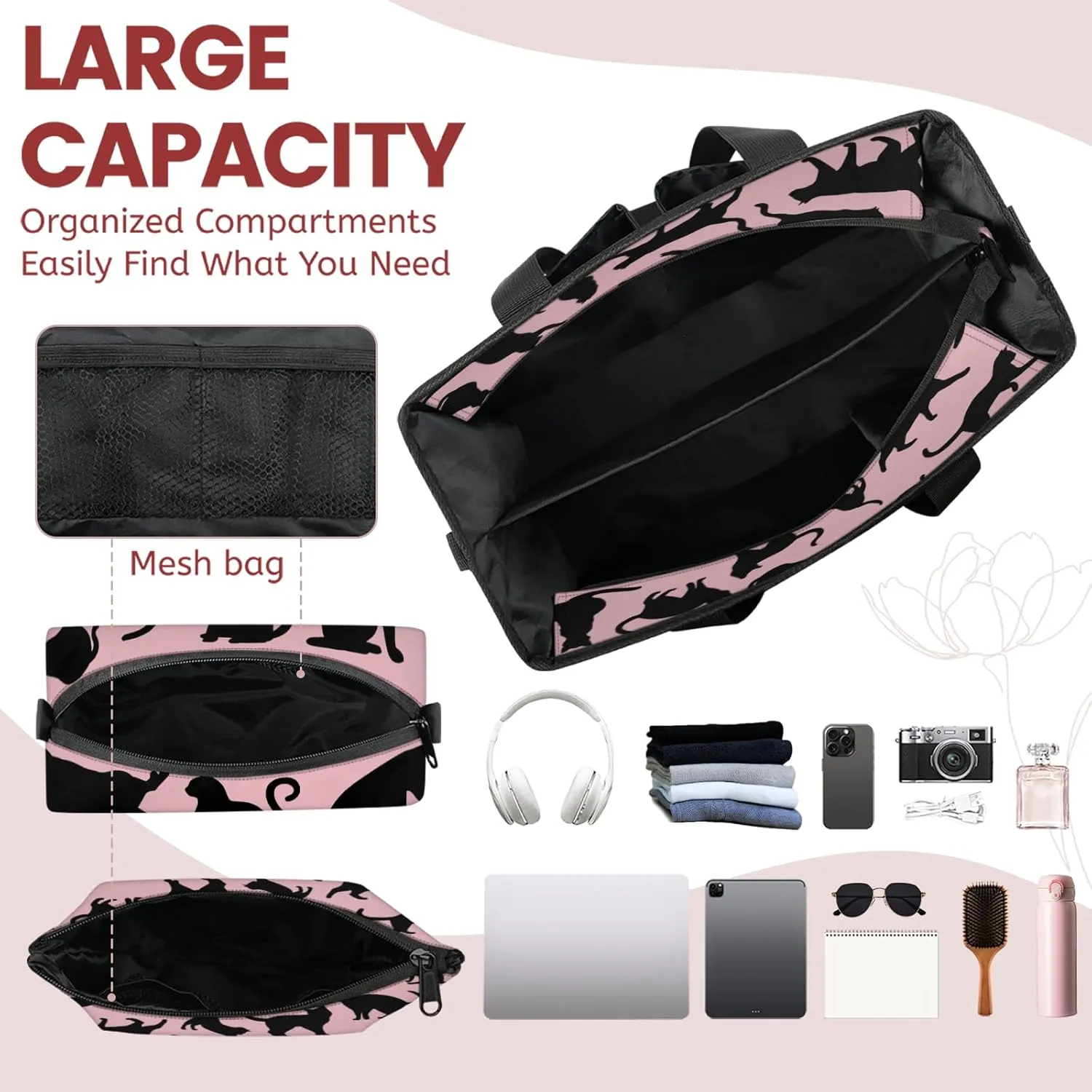 Women Fashion Tote Bag Wallet Shoulder Bags Set 3PCS Top Handle Satchel Purse Large Zippered Handbag Daily Use