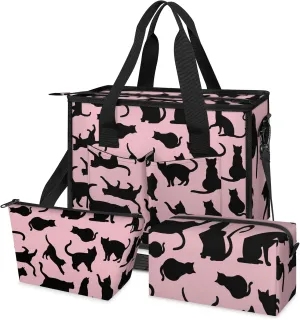 Women Fashion Tote Bag Wallet Shoulder Bags Set 3PCS Top Handle Satchel Purse Large Zippered Handbag Daily Use