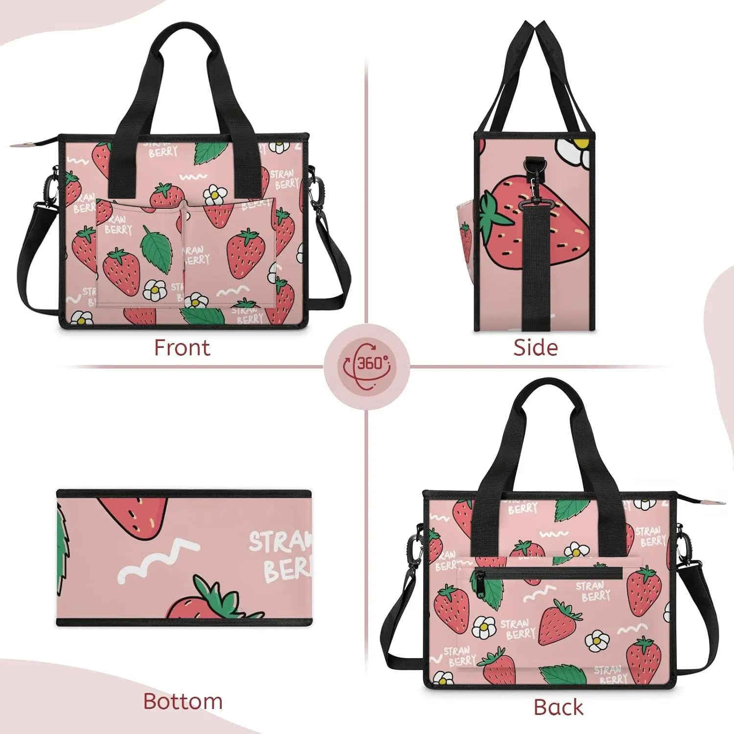 Women Fashion Tote Bag Wallet Shoulder Bags Set 3PCS Top Handle Satchel Purse Large Zippered Handbag Daily Use
