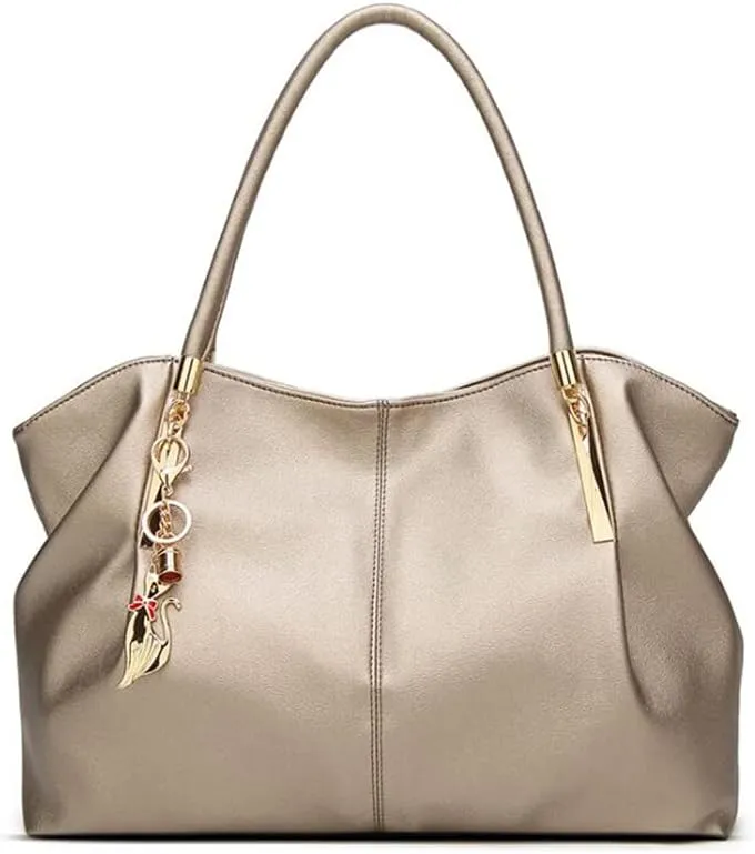 Women Soft Synthetic Patnet Leather Fashion Shoulder Messenger Handbags Portable Lady Tote Satchel Large Capacity