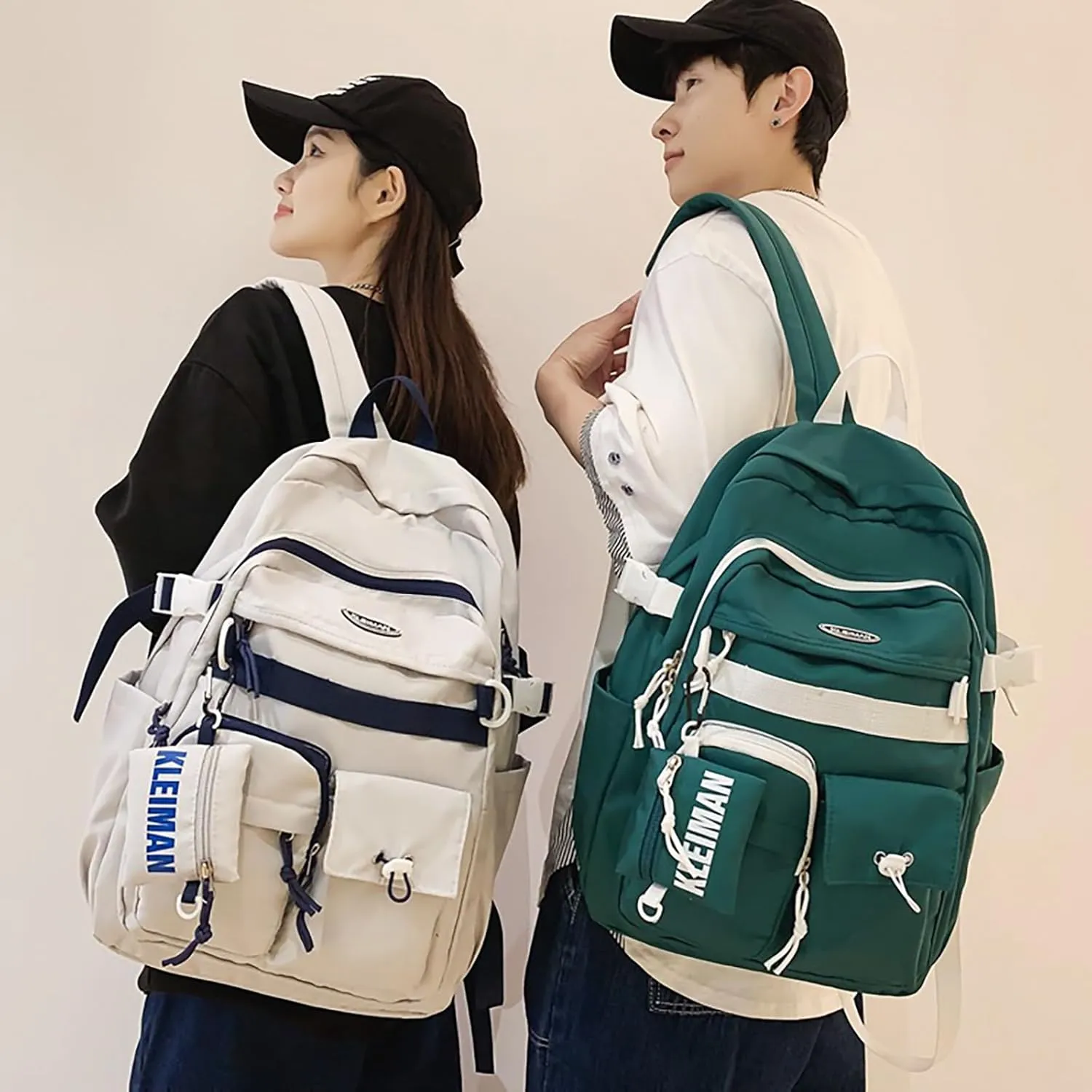 Women's Fashion Cloth Outdoor Travel Bag Soft Rucksack Ladies Shoulder Bags Medium Designer Ladies Shoulder Bag(Green)