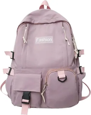 Women's Fashion Office Bags Soft Leather Backpacks Travel Bags Cute Tote Mini Vegan Leather Backpack for Woman(Purple)