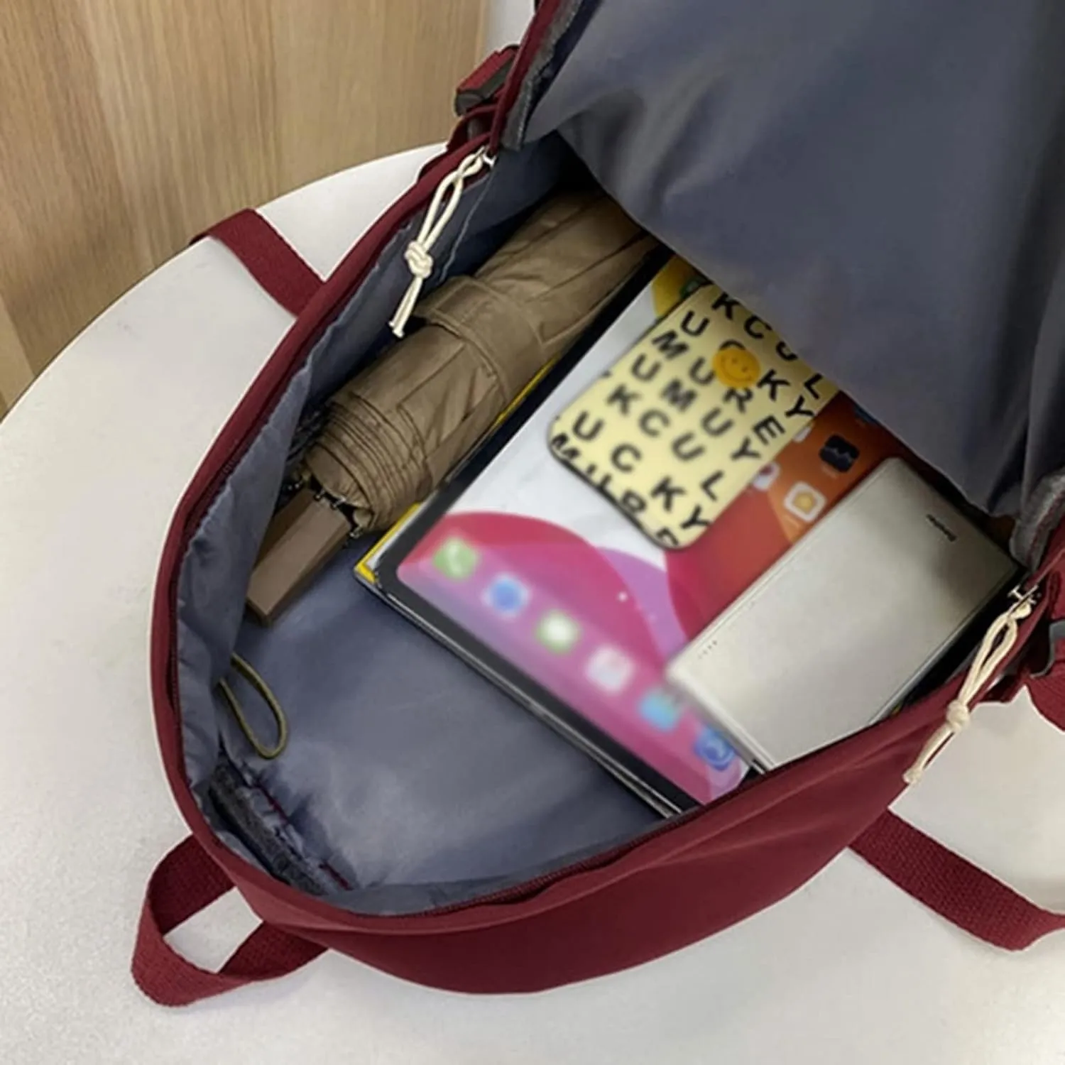 Women's Fashion Office Bags Soft Leather Backpacks Travel Bags Cute Tote Mini Vegan Leather Backpack for Woman(Purple)