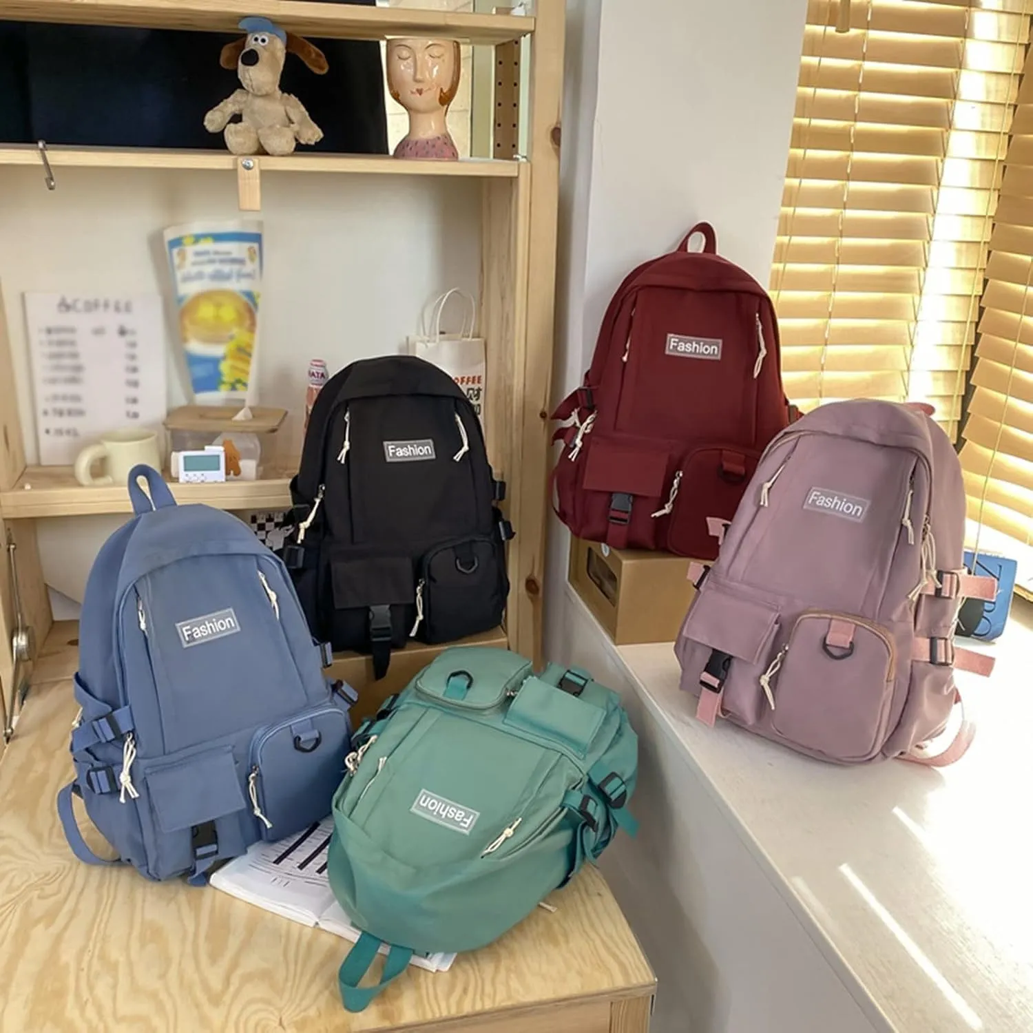 Women's Fashion Office Bags Soft Leather Backpacks Travel Bags Cute Tote Mini Vegan Leather Backpack for Woman(Purple)