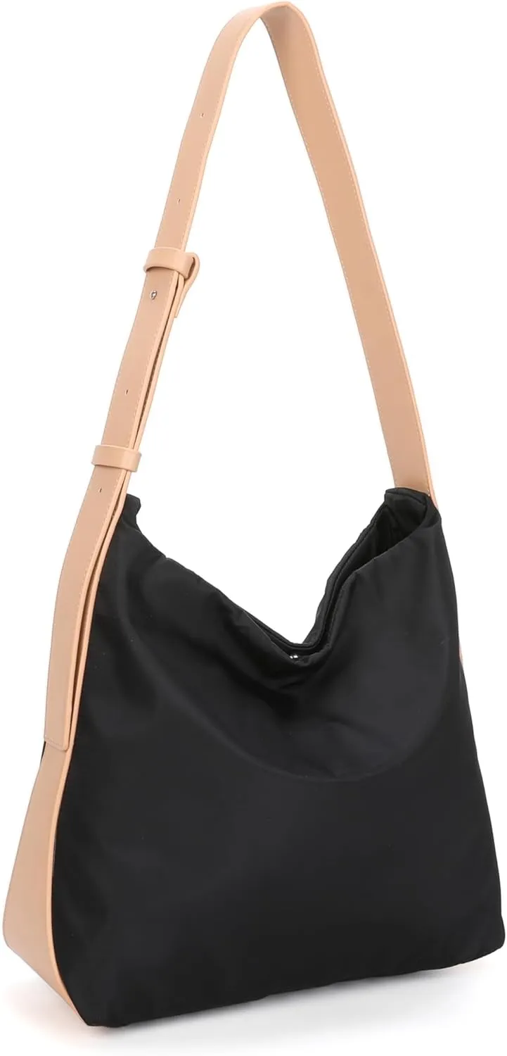 Women's hobo bags and slouchy bag, Soft Leather Shoulder Bag and Crossbody Computer Bag 