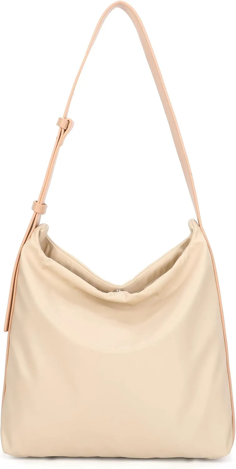 Women's hobo bags and slouchy bag, Soft Leather Shoulder Bag and Crossbody Computer Bag 