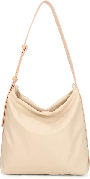 Women's hobo bags and slouchy bag, Soft Leather Shoulder Bag and Crossbody Computer Bag 