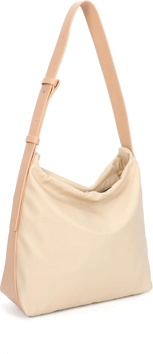 Women's hobo bags and slouchy bag, Soft Leather Shoulder Bag and Crossbody Computer Bag 