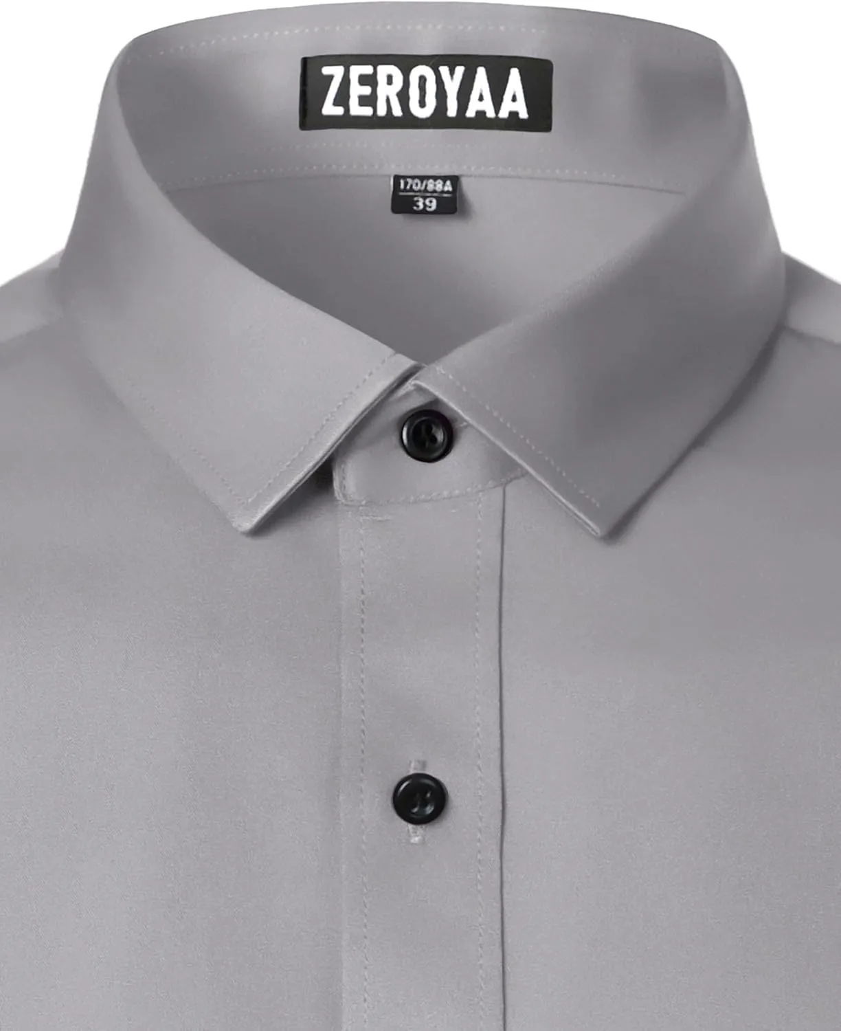 ZEROYAA Men's Long Sleeve Dress Shirt Modern Slim Fit Wrinkle-Free Casual Business Button Up Shirts