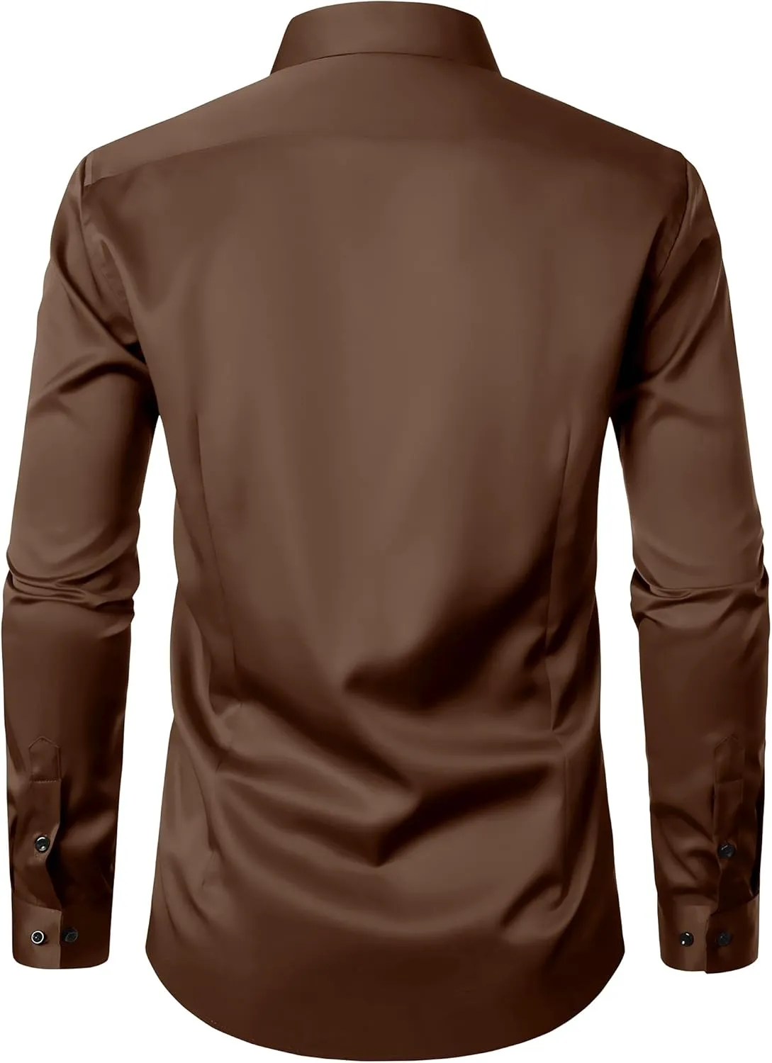 ZEROYAA Men's Long Sleeve Dress Shirt Modern Slim Fit Wrinkle-Free Casual Business Button Up Shirts